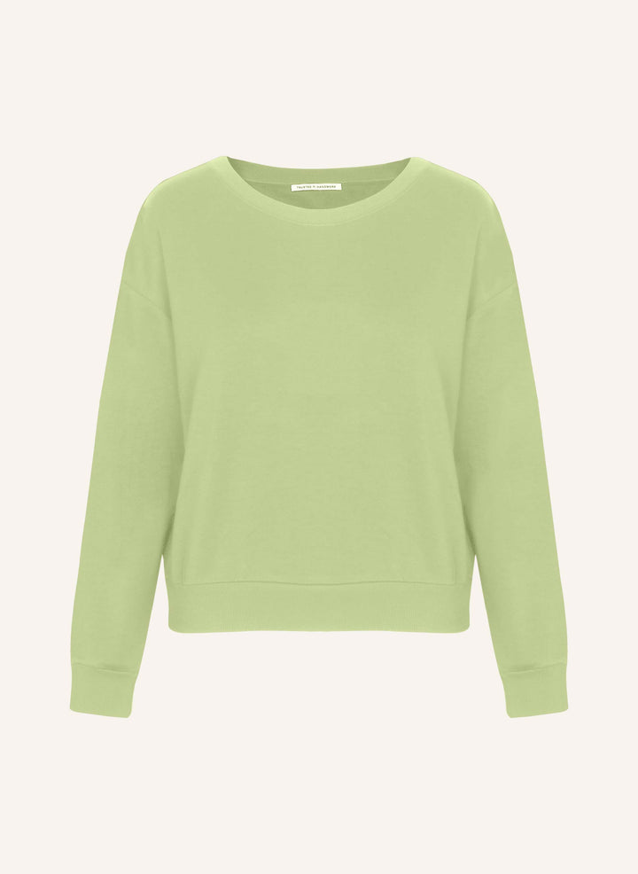 Longsleeve Shirt Woman lime regular fit Rundhals
