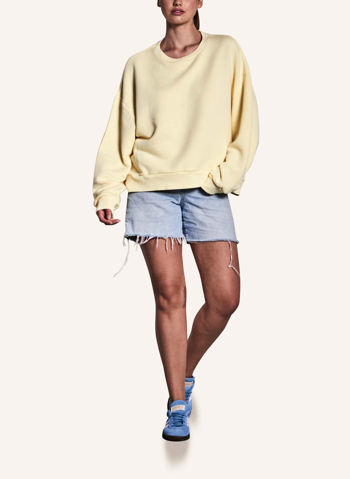 Long-Sleeve Shirt Women lemon regular fit crew neck