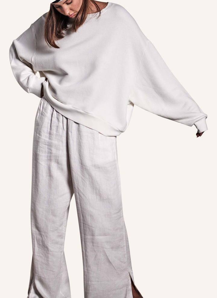 Longsleeve Shirt Woman off white regular fit Rundhals