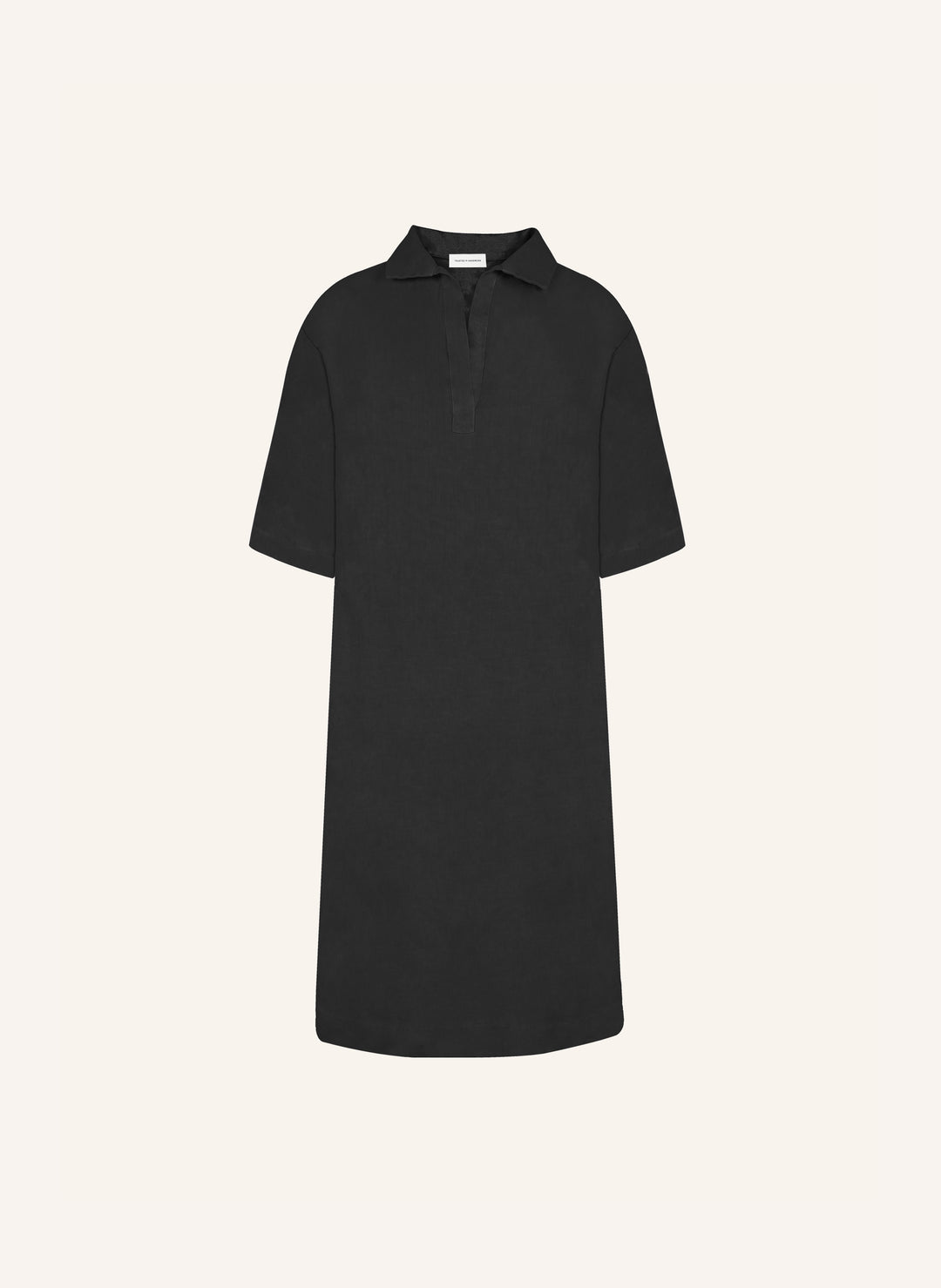 Dress Woman black regular fit Rundhals